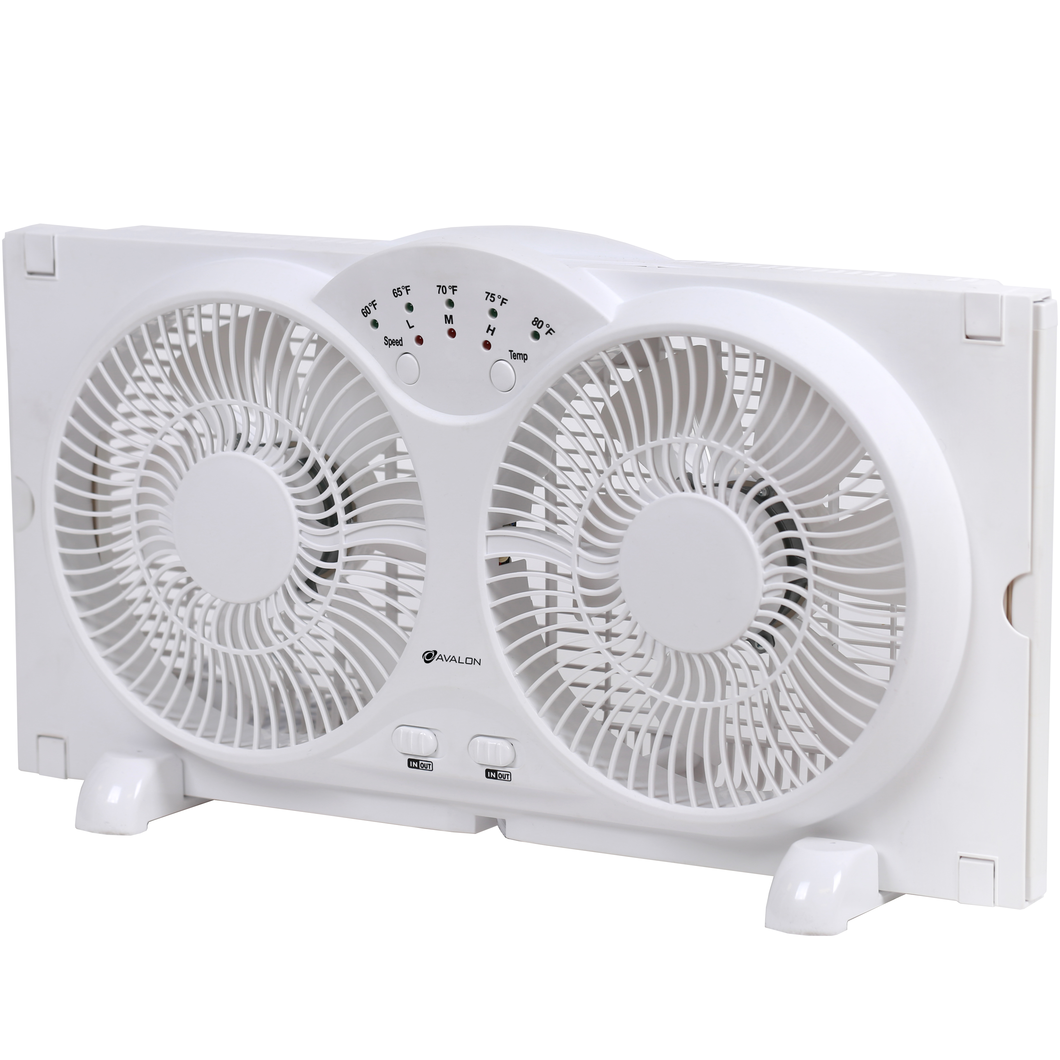 Avalon Twin Window Fan, High Velocity Reversible AirFlow, Adjustable
